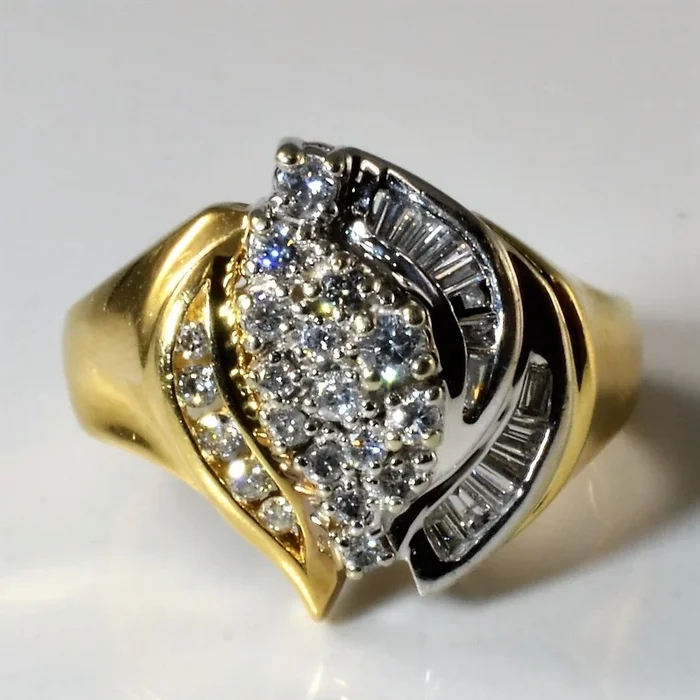 Twisted Diamond Cluster Ring | 0.47ctw | SZ 6.25 |