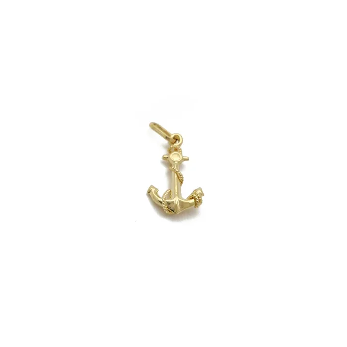 Twisted Rope Anchor Pendant (14K)