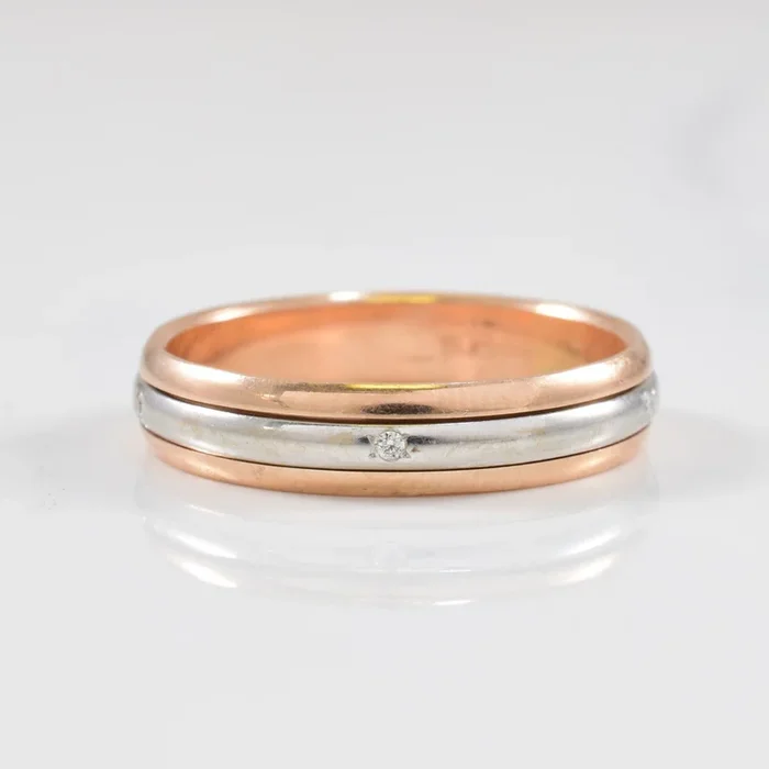 Two Tone Diamond Band | 0.03ctw | SZ 8.5 |