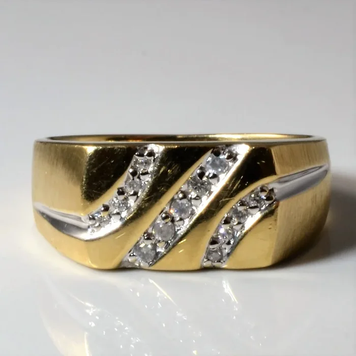 Two Tone Diamond Ring | 0.10ctw | SZ 9 |