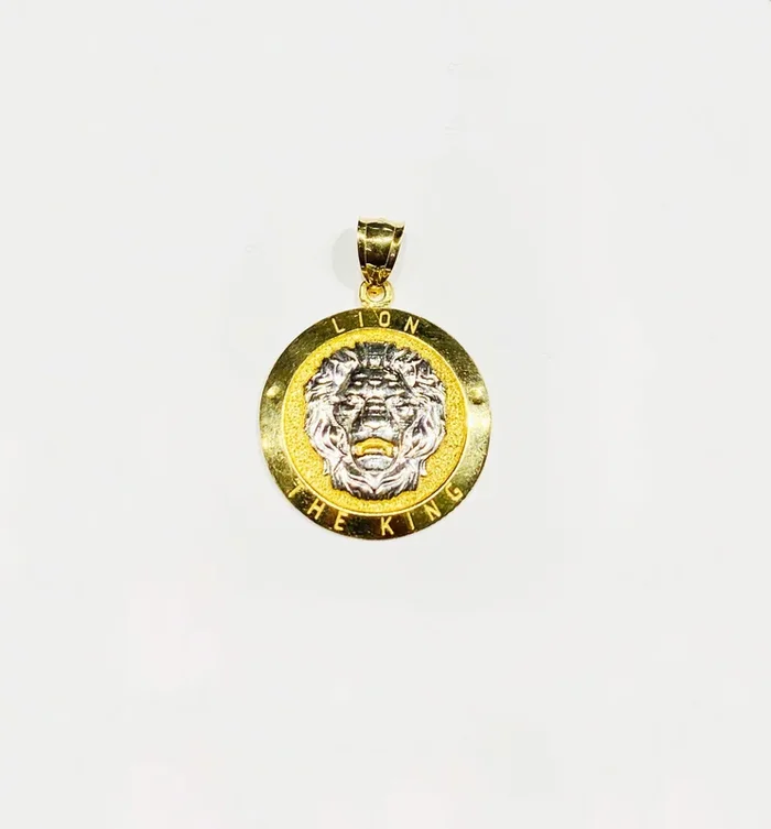 Two-Tone Lion The King Pendant (14K)
