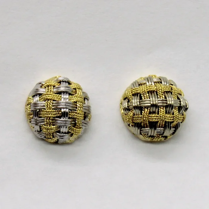 Two Tone Woven Dome Studs |