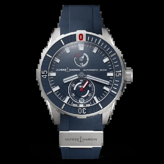 Ulysse Nardin Diver 44mm with Blue Dial in Titanium on Rubber