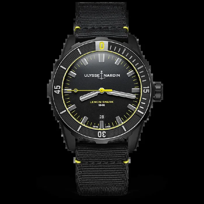 Ulysse Nardin Diver Lemon Shark 42mm Limited Edition in Black Stainless Steel