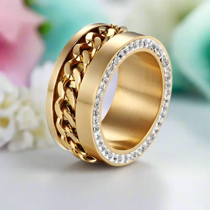 Unique Diamond Optionwith Chain Design Wedding Band