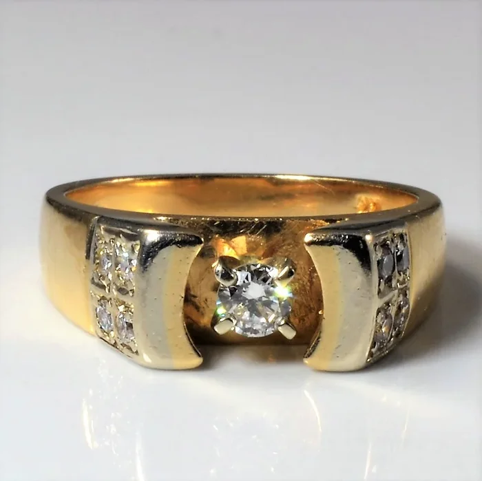 Unique Low Profile Diamond Ring | 0.29ctw | SZ 6.25 |