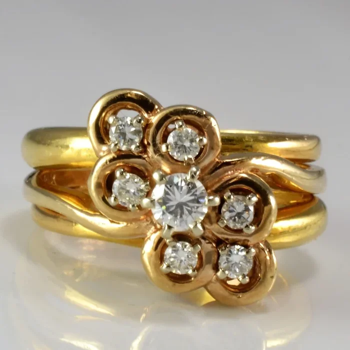 Unique Wide Diamond Ring | 0.33 ctw, SZ 6.25 |