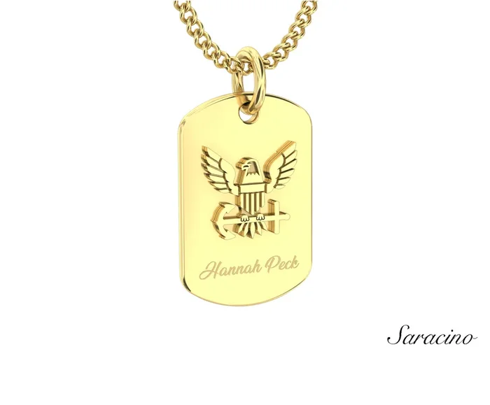 US Navy Micro Dog Tag Pendant