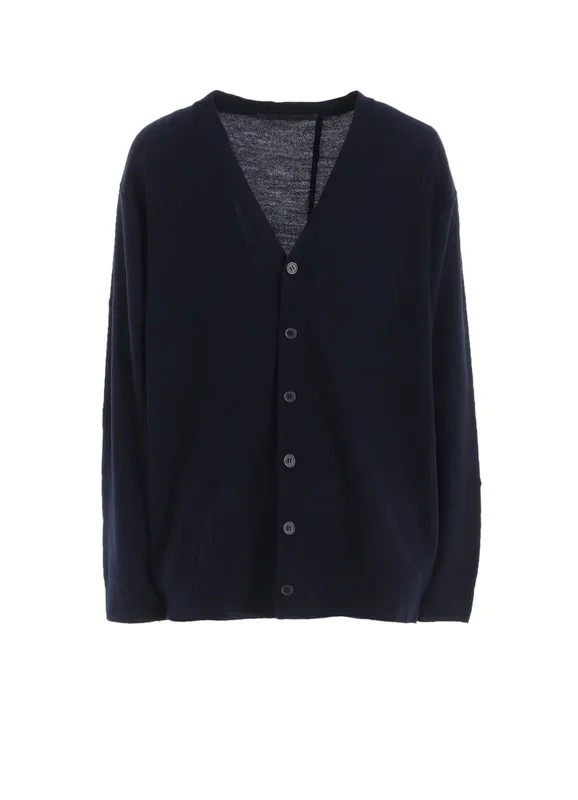 V-NECK CARDIGAN WITH PANEL DESIGN