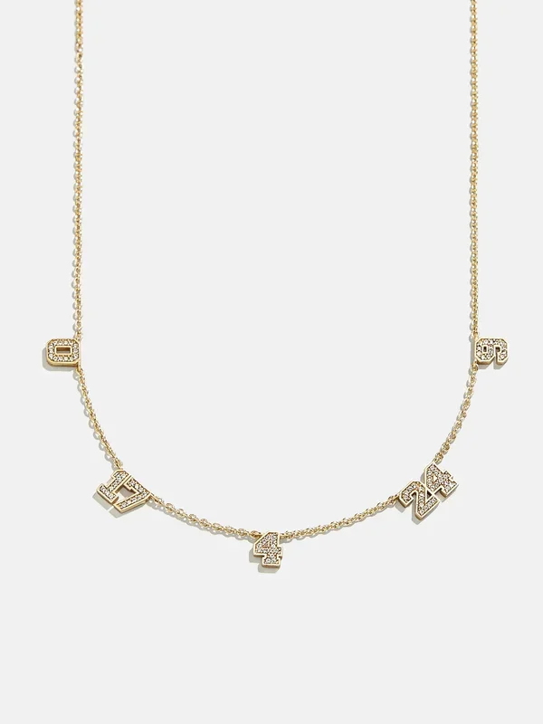 Varsity Number Custom Necklace – Five Gold Stations