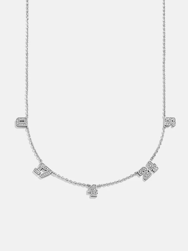Varsity Number Custom Necklace – Five Silver Stations