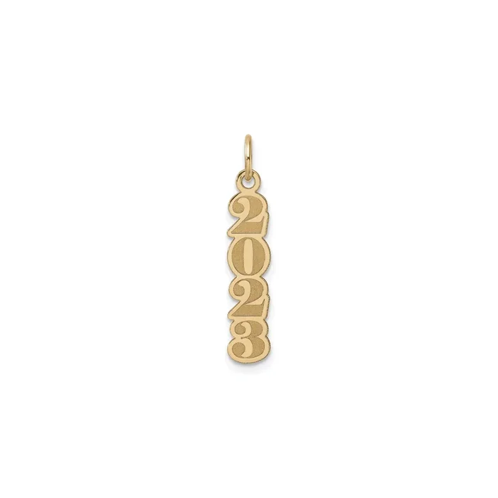 Vertical 2023 Satin Finish Pendant (14K)