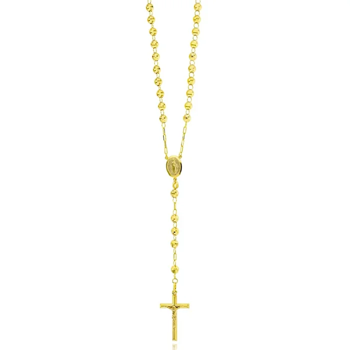 Virgin Mary Rosary Necklace (14K)