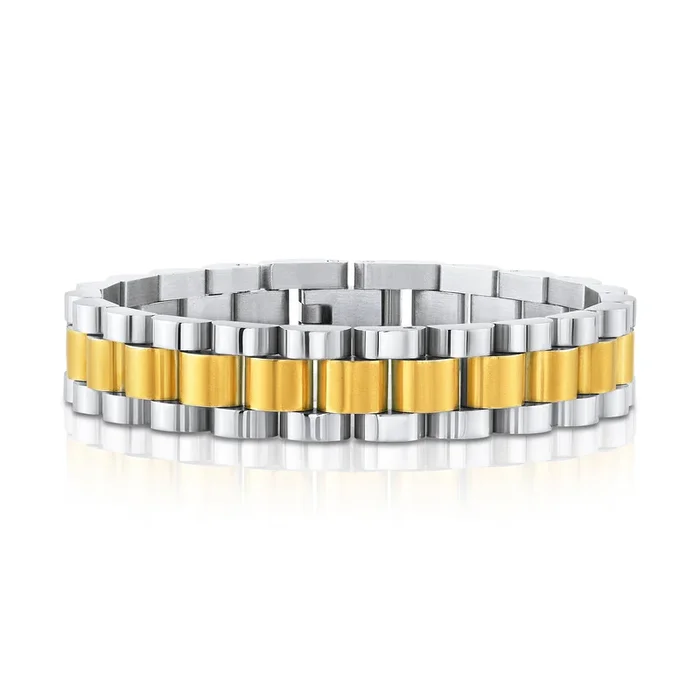 WATCH BRACELET, SILVER & GOLD