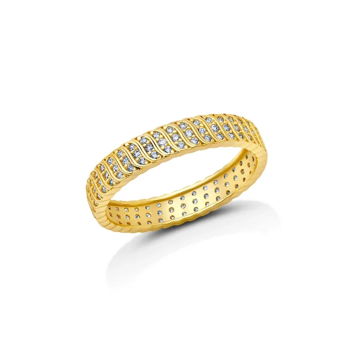 Wave Ring Finished in Gold