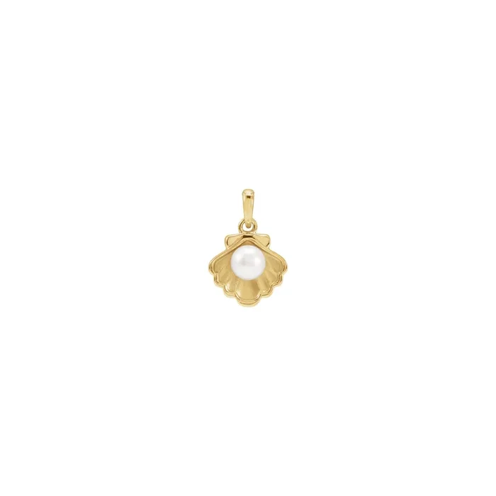 White Freshwater Pearl Shell Pendant