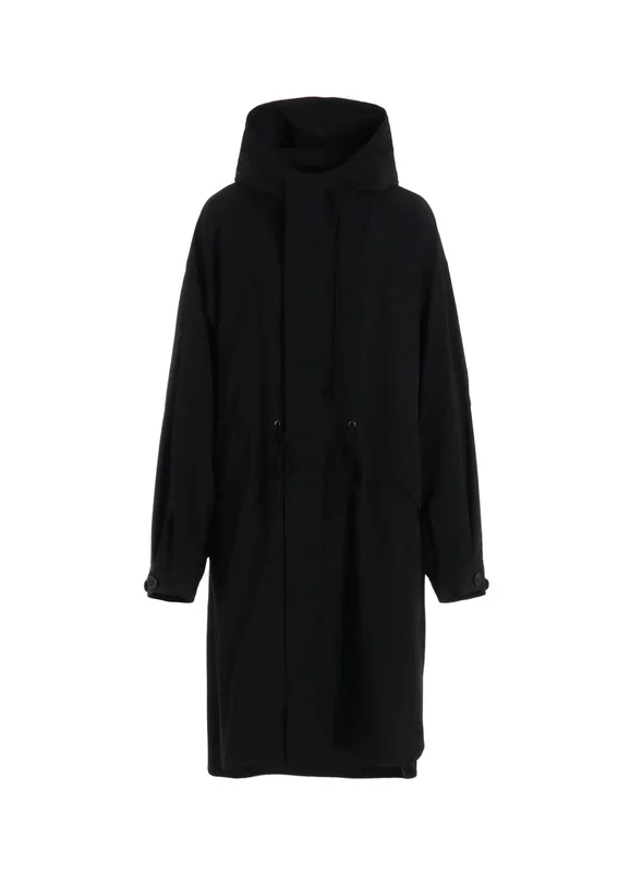WOOL GABADINE R-HOOD MODS COAT