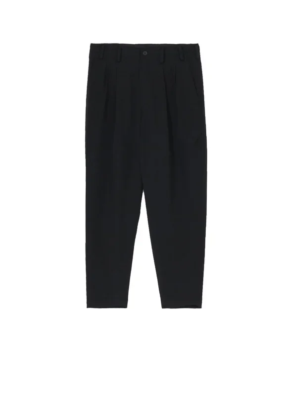 WOOL GABARDINE 2TUCKS PANTS