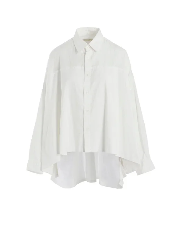 [Y’s BORN PRODUCT] THIN COTTON TWILL DOUBLE FRONT BIG BLOUSE