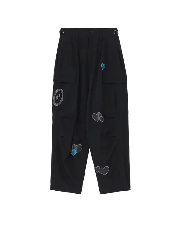 Y’s × CPD HOOME LOVE PATCH WOOL GABARDIN PANTS