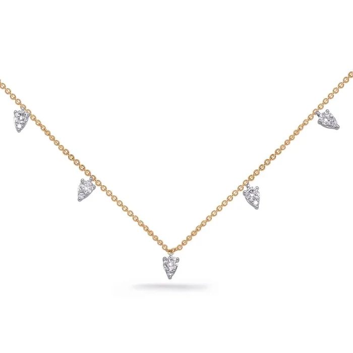 Yellow & White Gold Diamond Necklace