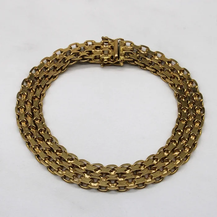 Yellow Gold Link Bracelet | 7.5″ |