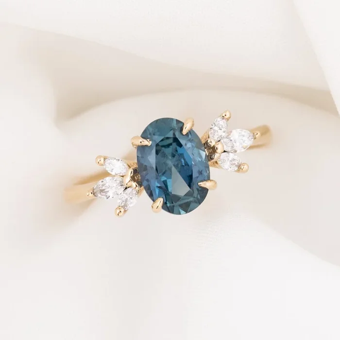 【一点物】ノヴァリング ・2.02ct・非加熱モンタナ産ブルーサファイア・K14YG