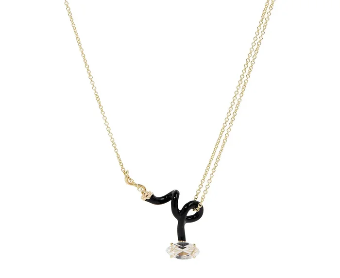 You’re So Vine Rock Crystal Pendant Necklace