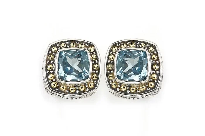 Zion Earrings- Blue Topaz