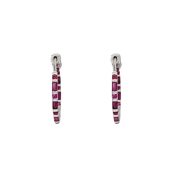 Zirconia Huggies Earrings (Silver)