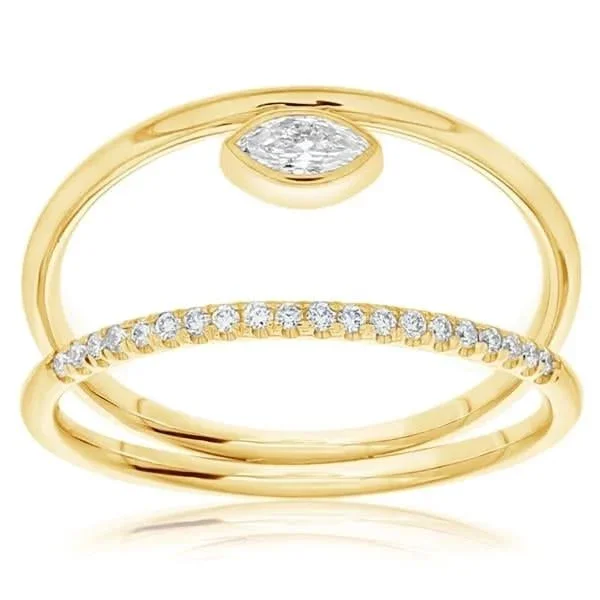 ZOE CHICCO Two Band Open Diamond Ring